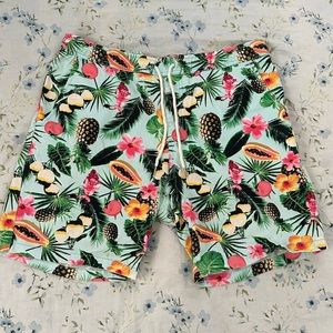 Tropical fruit shorts
